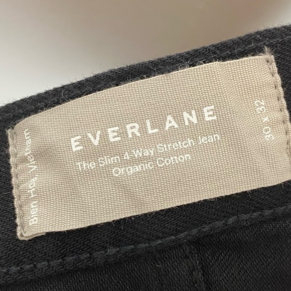Everlane The Slim 4 Way Stretch Organic Jean Uniform Black - Picture 7 of 10